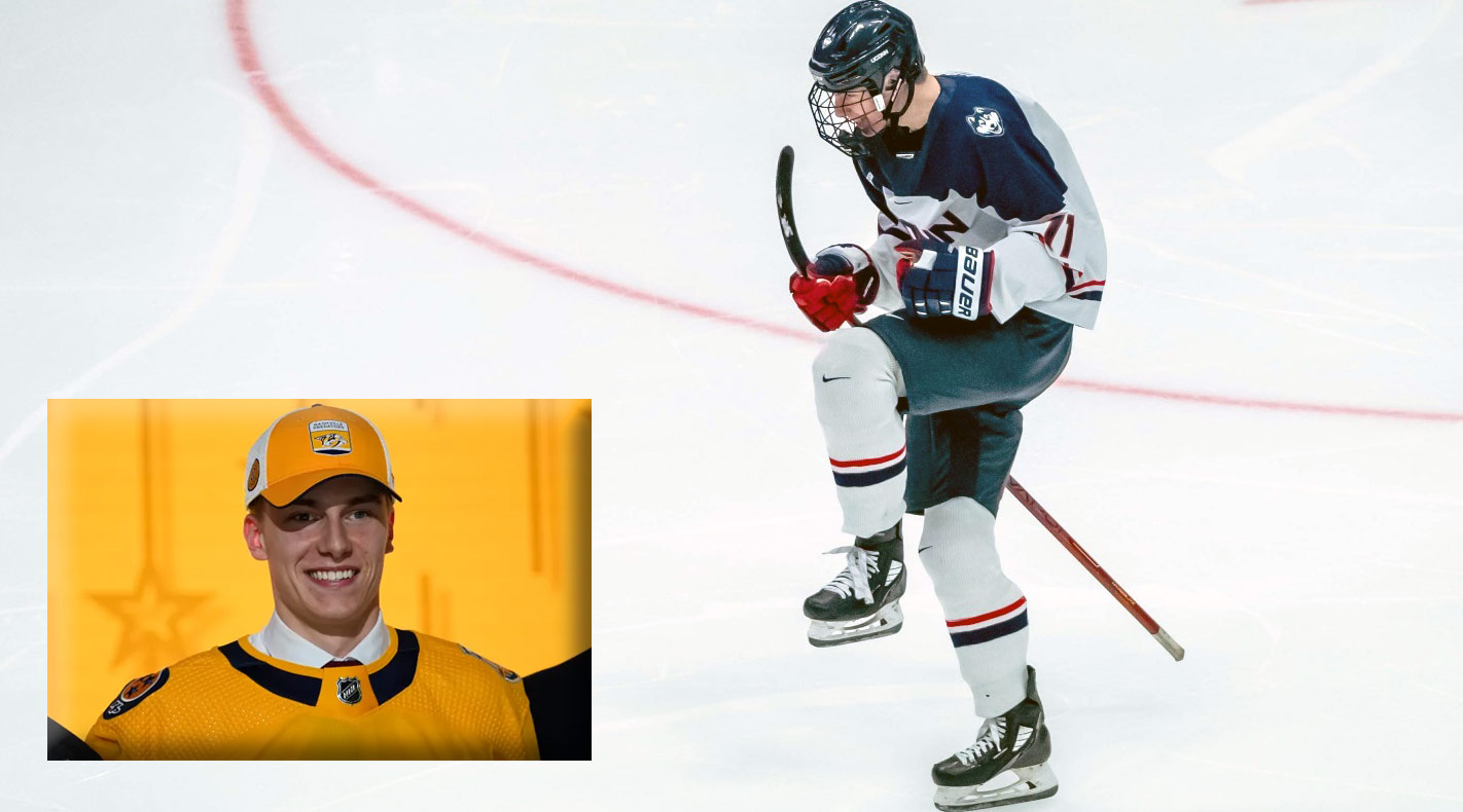 Matthew Wood transfers to Minnesota. Photos courtesy of the University of Connecticut and the NHL.